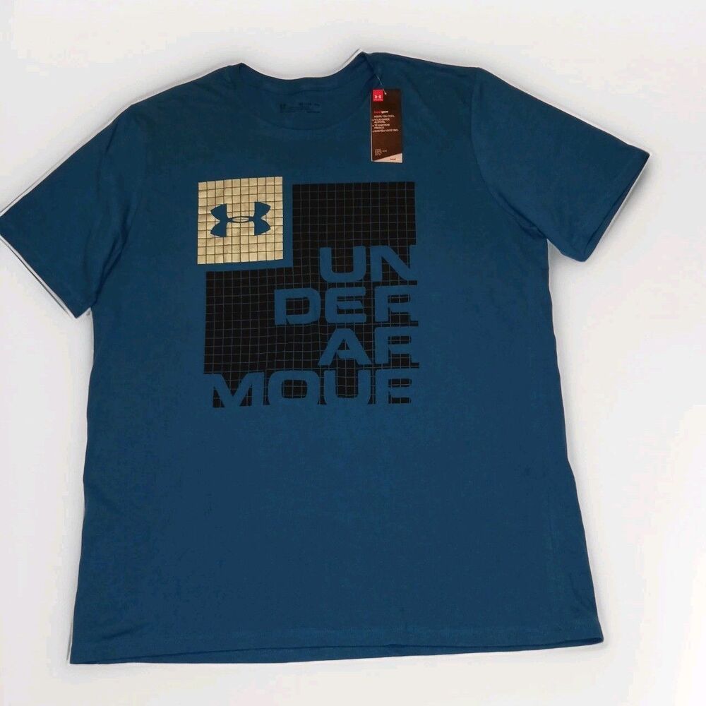 Under Armour Loose Heatgear Teal Mens XXL T-Shirt Short Sleeve Shirt NWT